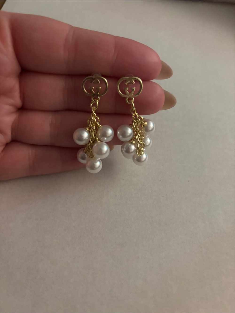 Classic Gold Pearl Drop Earrings - Designer-Inspired